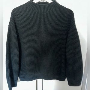 GAP CashSoft Funnel Neck Oversized Sweater in Black Size XS